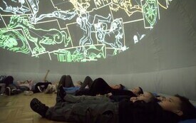 Galeria aktualności Poprawny zapis tytułu: Czy w kosmosie żyją węże? Mobilne Planetarium Kopernika w Raciechowicach 2