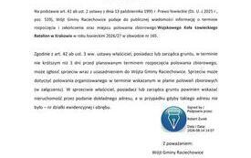 Galeria aktualności Informacja dla mieszkańc&oacute;w Gminy Raciechowice &ndash; polowania zbiorowe &ndash; obw&oacute;d nr 165 1
