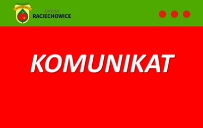 Zdjęcie do Ważny komunikat